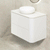 Tura Smooth 900mm Curved Wall Hung Vanity Cabinet, Matte White