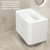 Tura Smooth 900mm Curved Wall Hung Vanity Cabinet, Matte White