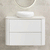 Tura Smooth 900mm Curved Wall Hung Vanity Cabinet, Matte White