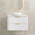 Tura Smooth 900mm Curved Wall Hung Vanity Cabinet, Matte White