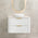Tura Smooth 900mm Curved Wall Hung Vanity Cabinet, Matte White