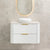 Tura Smooth 900mm Curved Wall Hung Vanity Cabinet, Matte White
