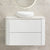 Tura Smooth 900mm Curved Wall Hung Vanity Cabinet, Matte White