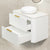Tura Smooth 900mm Curved Wall Hung Vanity Cabinet, Matte White