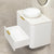 Tura Smooth 900mm Curved Wall Hung Vanity Cabinet, Matte White