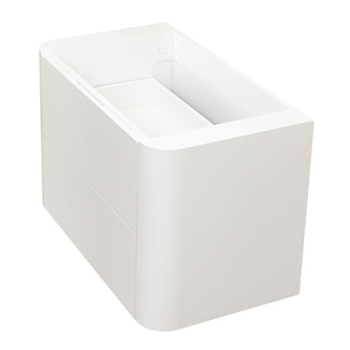 *Clearance* Tura Smooth 900mm Curved Wall Hung Vanity Cabinet, Matte White