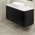 Tura Smooth 1200mm Curved Wall Hung Vanity Cabinet, Matte Black