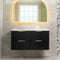 Tura Smooth 1200mm Curved Wall Hung Vanity Cabinet, Matte Black
