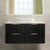 Tura Smooth 1200mm Curved Wall Hung Vanity Cabinet, Matte Black