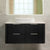 Tura Smooth 1200mm Curved Wall Hung Vanity Cabinet, Matte Black