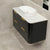 Tura Smooth 1200mm Curved Wall Hung Vanity Cabinet, Matte Black