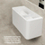 Tura Smooth 1200mm Curved Wall Hung Vanity Cabinet, Matte White