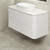 Tura Smooth 1200mm Curved Wall Hung Vanity Cabinet, Matte White