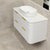 Tura Smooth 1200mm Curved Wall Hung Vanity Cabinet, Matte White