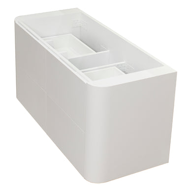 *Clearance* Tura Smooth 1200mm Curved Wall Hung Vanity Cabinet, Matte White