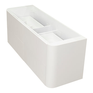 *Clearance* Tura Smooth 1500mm Curved Wall Hung Vanity Cabinet, Matte White