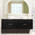 Tura Smooth 1800mm Curved Wall Hung Vanity Cabinet, Matte Black