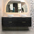 Tura Smooth 1800mm Curved Wall Hung Vanity Cabinet, Matte Black