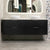 Tura Smooth 1800mm Curved Wall Hung Vanity Cabinet, Matte Black