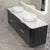 Tura Smooth 1800mm Curved Wall Hung Vanity Cabinet, Matte Black