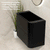 Tura Smooth Ensuite 750mm Curved Wall Hung Vanity Cabinet, Matte Black