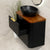 Tura Smooth Ensuite 750mm Curved Wall Hung Vanity Cabinet, Matte Black