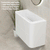 Tura Smooth Ensuite 900mm Curved Wall Hung Vanity Cabinet, Matte White