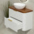 Tura Smooth Ensuite 900mm Curved Wall Hung Vanity Cabinet, Matte White