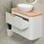 Tura Smooth Ensuite 900mm Curved Wall Hung Vanity Cabinet, Matte White