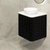Tura Groove 600mm Curved Wall Hung Vanity Cabinet, Matte Black