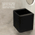 Tura Groove 600mm Curved Wall Hung Vanity Cabinet, Matte Black