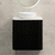 Tura Groove 600mm Curved Wall Hung Vanity Cabinet, Matte Black