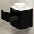 Tura Groove 600mm Curved Wall Hung Vanity Cabinet, Matte Black