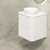 Tura Groove 600mm Curved Wall Hung Vanity Cabinet, Matte White