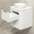 Tura Groove 600mm Curved Wall Hung Vanity Cabinet, Matte White