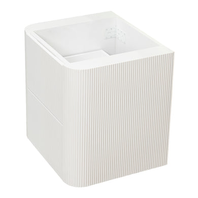 *Clearance* Tura Groove 600mm Curved Wall Hung Vanity Cabinet, Matte White