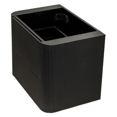 *Clearance* Tura Groove 750mm Curved Wall Hung Vanity Cabinet, Matte Black