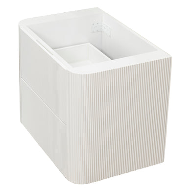 *Clearance* Tura Groove 750mm Curved Wall Hung Vanity Cabinet, Matte White
