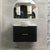 Tura Groove 900mm Curved Wall Hung Vanity Cabinet, Matte Black