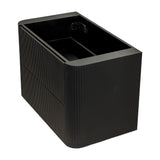 *Clearance* Tura Groove 900mm Curved Wall Hung Vanity Cabinet, Matte Black