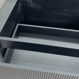 *Clearance* Tura Groove 900mm Curved Wall Hung Vanity Cabinet, Matte Black