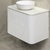 Tura Groove 900mm Curved Wall Hung Vanity Cabinet, Matte White