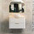 Tura Groove 900mm Curved Wall Hung Vanity Cabinet, Matte White