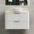 Tura Groove 900mm Curved Wall Hung Vanity Cabinet, Matte White