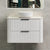 Tura Groove 900mm Curved Wall Hung Vanity Cabinet, Matte White