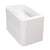 Tura Groove 900mm Curved Wall Hung Vanity Cabinet, Matte White