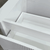 Tura Groove 900mm Curved Wall Hung Vanity Cabinet, Matte White