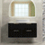Tura Groove 1200mm Curved Wall Hung Vanity Cabinet, Matte Black