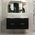Tura Groove 1200mm Curved Wall Hung Vanity Cabinet, Matte Black