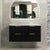 Tura Groove 1200mm Curved Wall Hung Vanity Cabinet, Matte Black